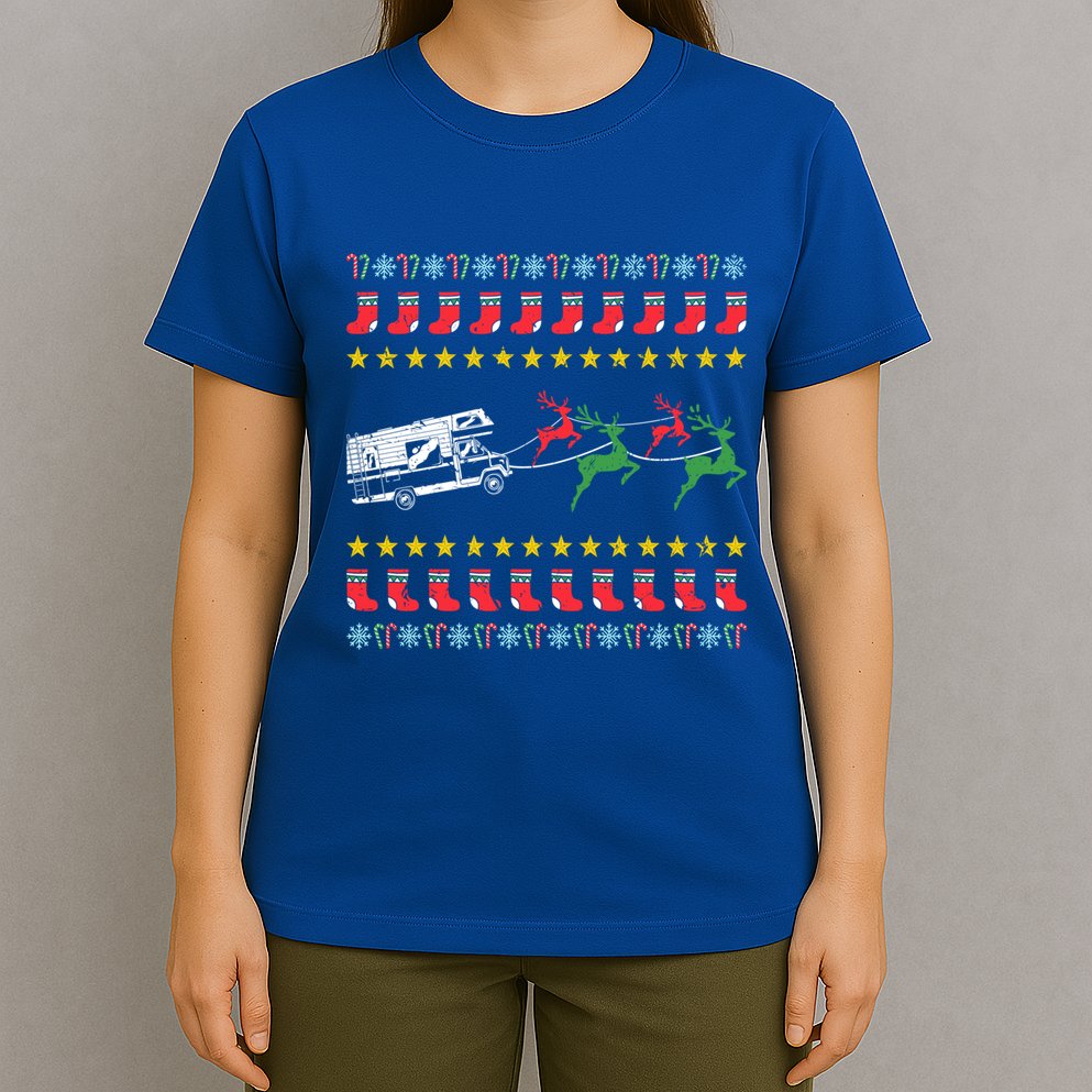 Ugly Christmas For Camping Trailer Camper Funny Gift T-Shirt