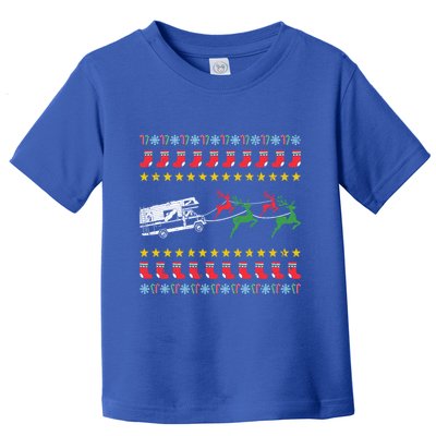 Ugly Christmas For Camping Trailer Camper Funny Gift Toddler T-Shirt