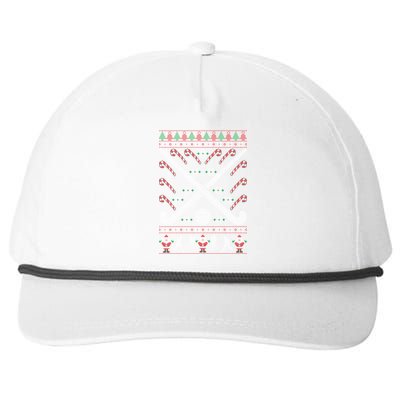 Ugly Christmas Funny Holiday Xmas Gift Field Hockey Snapback Five-Panel Rope Hat