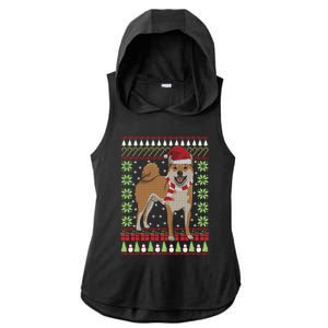 Ugly Christmas Funny Holiday Dog Lover Xmas Gift Ladies PosiCharge Tri-Blend Wicking Draft Hoodie Tank