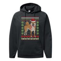 Ugly Christmas Funny Holiday Dog Lover Xmas Gift Performance Fleece Hoodie