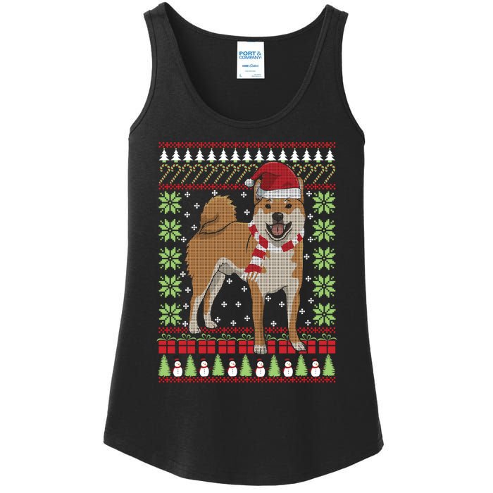 Ugly Christmas Funny Holiday Dog Lover Xmas Gift Ladies Essential Tank