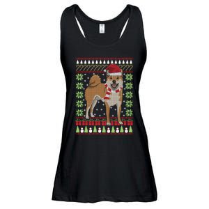 Ugly Christmas Funny Holiday Dog Lover Xmas Gift Ladies Essential Flowy Tank