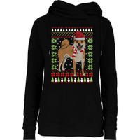 Ugly Christmas Funny Holiday Dog Lover Xmas Gift Womens Funnel Neck Pullover Hood