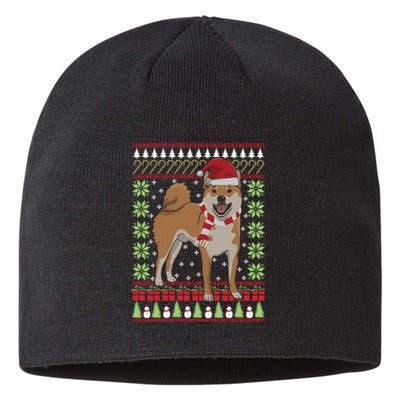 Ugly Christmas Funny Holiday Dog Lover Xmas Gift Sustainable Beanie