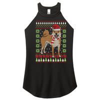 Ugly Christmas Funny Holiday Dog Lover Xmas Gift Women's Perfect Tri Rocker Tank