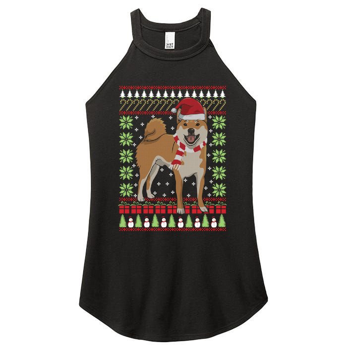 Ugly Christmas Funny Holiday Dog Lover Xmas Gift Women's Perfect Tri Rocker Tank