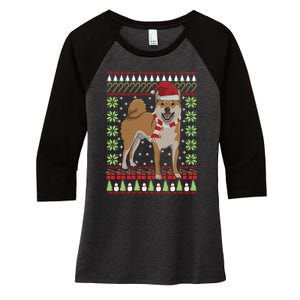 Ugly Christmas Funny Holiday Dog Lover Xmas Gift Women's Tri-Blend 3/4-Sleeve Raglan Shirt