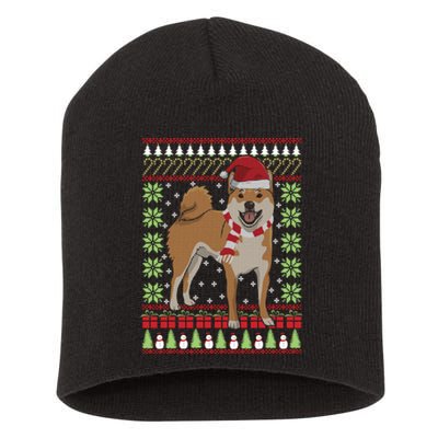 Ugly Christmas Funny Holiday Dog Lover Xmas Gift Short Acrylic Beanie