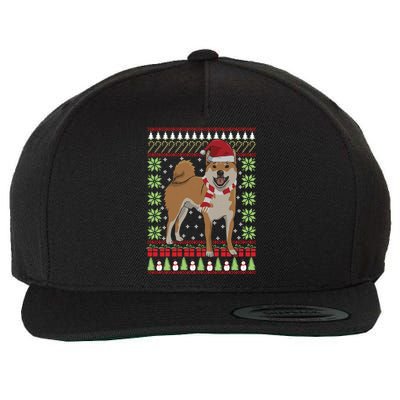 Ugly Christmas Funny Holiday Dog Lover Xmas Gift Wool Snapback Cap