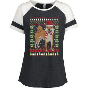 Ugly Christmas Funny Holiday Dog Lover Xmas Gift Enza Ladies Jersey Colorblock Tee