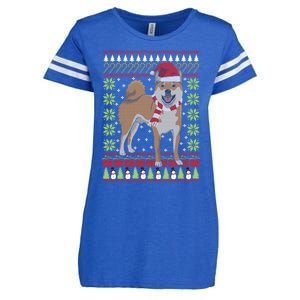 Ugly Christmas Funny Holiday Dog Lover Xmas Gift Enza Ladies Jersey Football T-Shirt