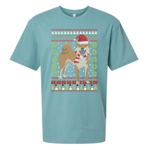 Ugly Christmas Funny Holiday Dog Lover Xmas Gift Sueded Cloud Jersey T-Shirt