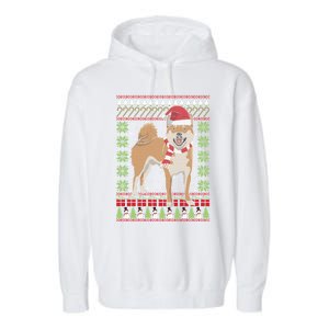 Ugly Christmas Funny Holiday Dog Lover Xmas Gift Garment-Dyed Fleece Hoodie