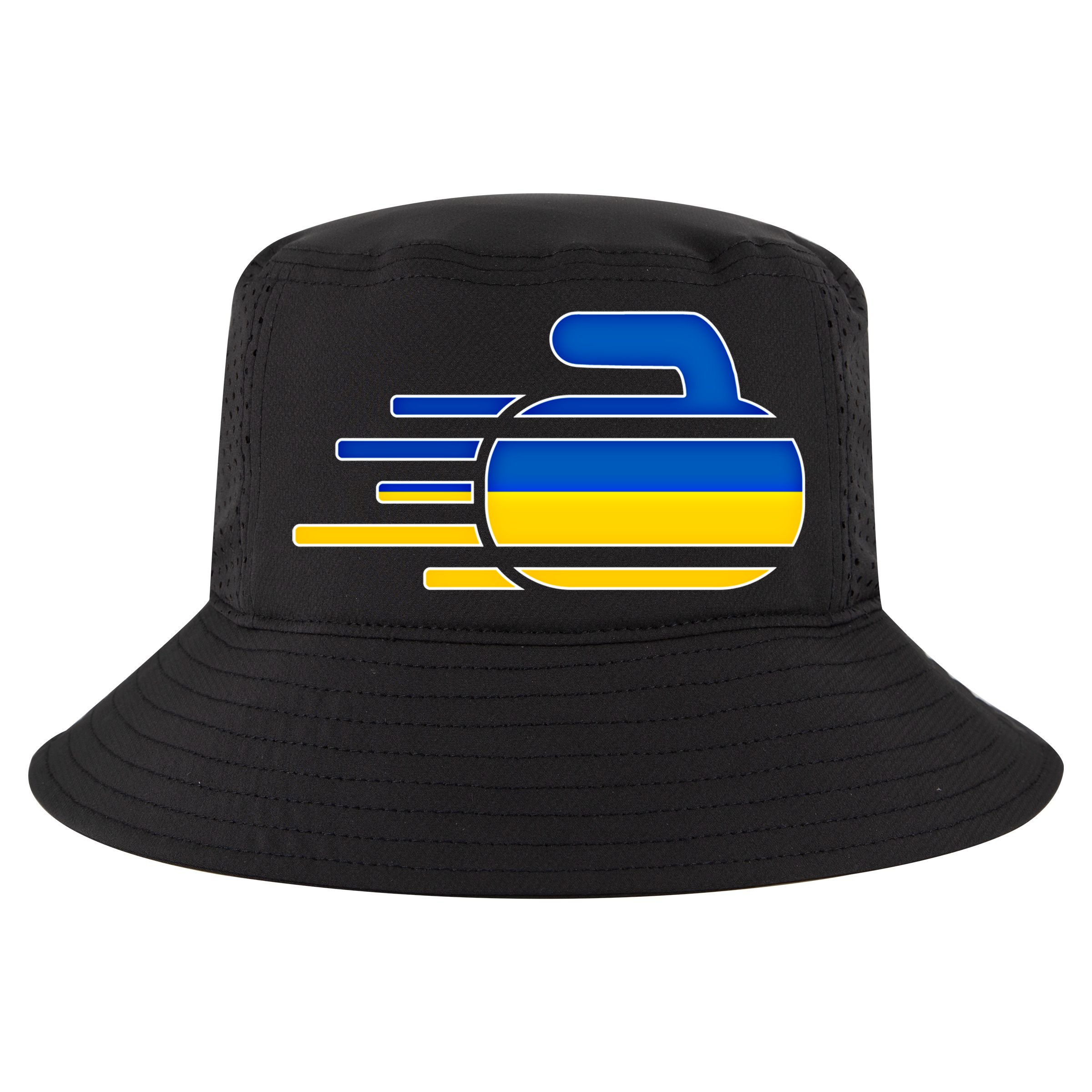 Ukraine Curling Fans Jersey Ukrainian Curlers Winter Sports Meaningful Gift Cool Comfort Performance Bucket Hat