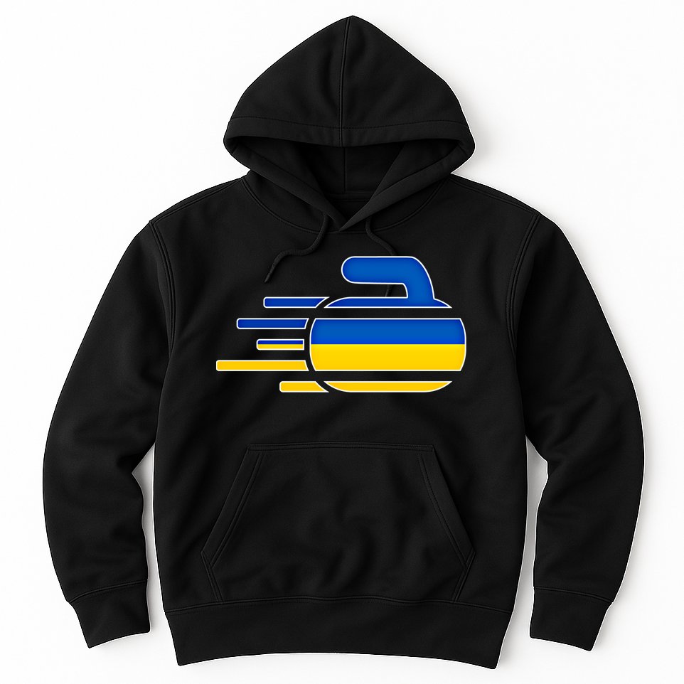 Ukraine Curling Fans Jersey Ukrainian Curlers Winter Sports Meaningful Gift Hoodie