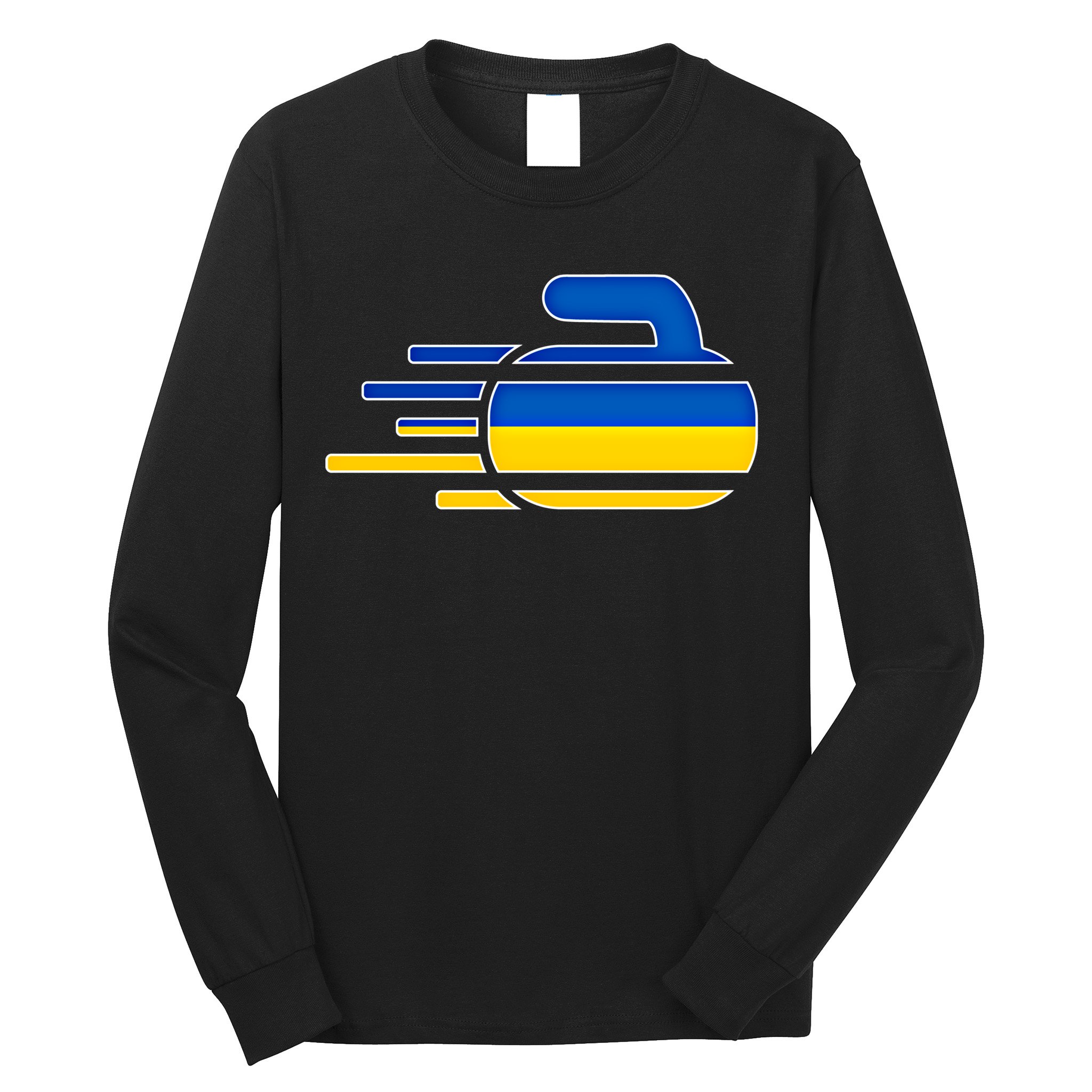 Ukraine Curling Fans Jersey Ukrainian Curlers Winter Sports Meaningful Gift Long Sleeve Shirt