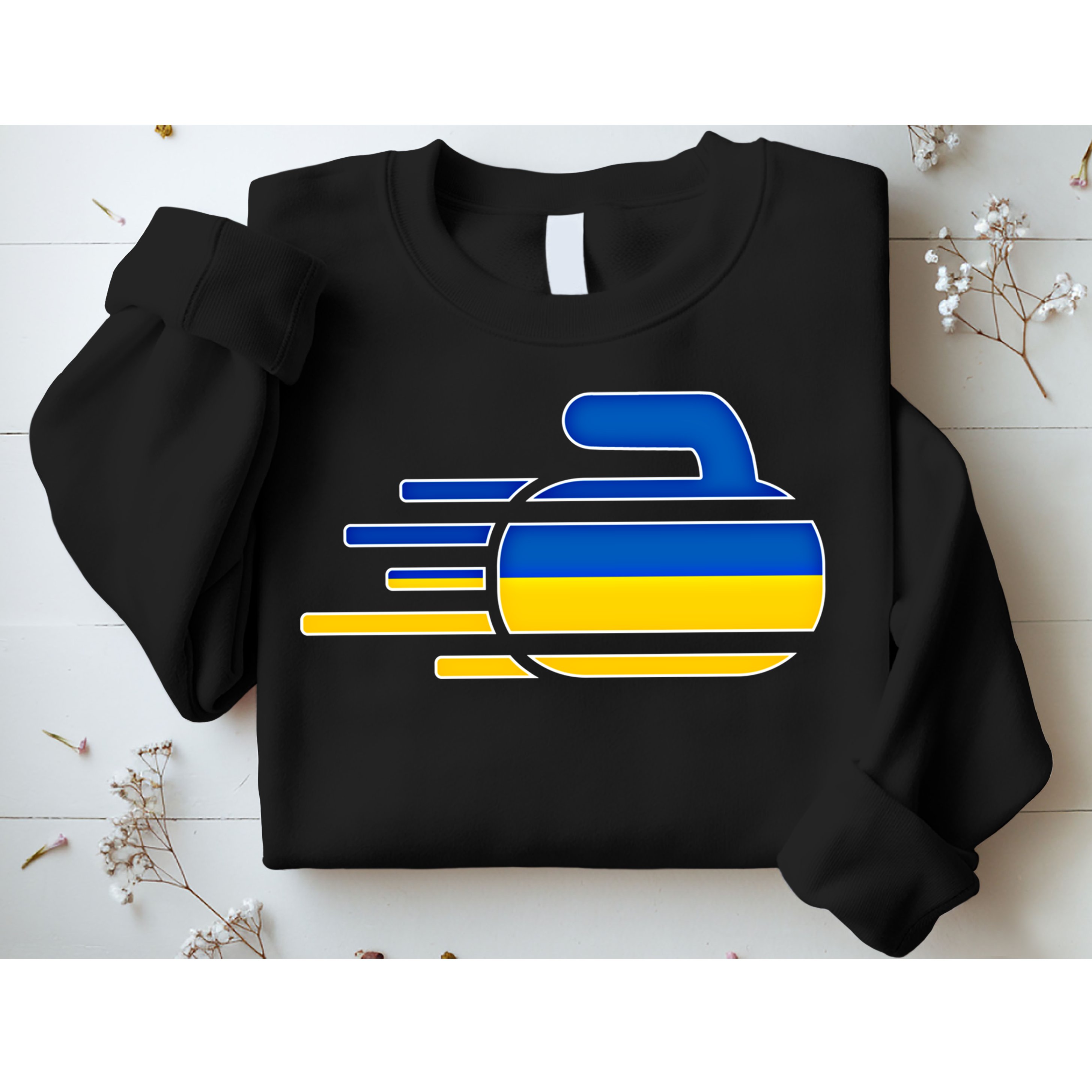 Ukraine Curling Fans Jersey Ukrainian Curlers Winter Sports Meaningful Gift Sweatshirt