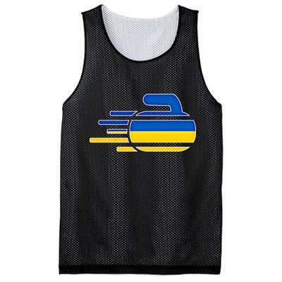 Ukraine Curling Fans Jersey Ukrainian Curlers Winter Sports Meaningful Gift Mesh Reversible Basketball Jersey Tank