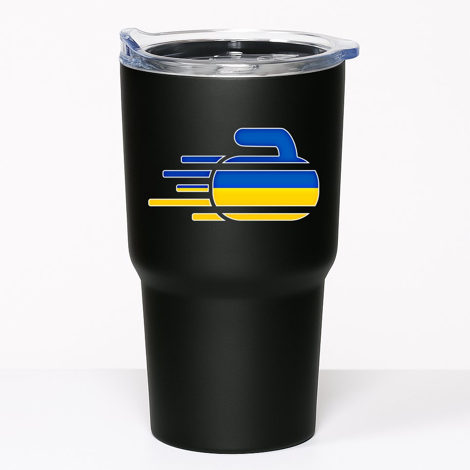 Ukraine Curling Fans Jersey Ukrainian Curlers Winter Sports Meaningful Gift Tumbler