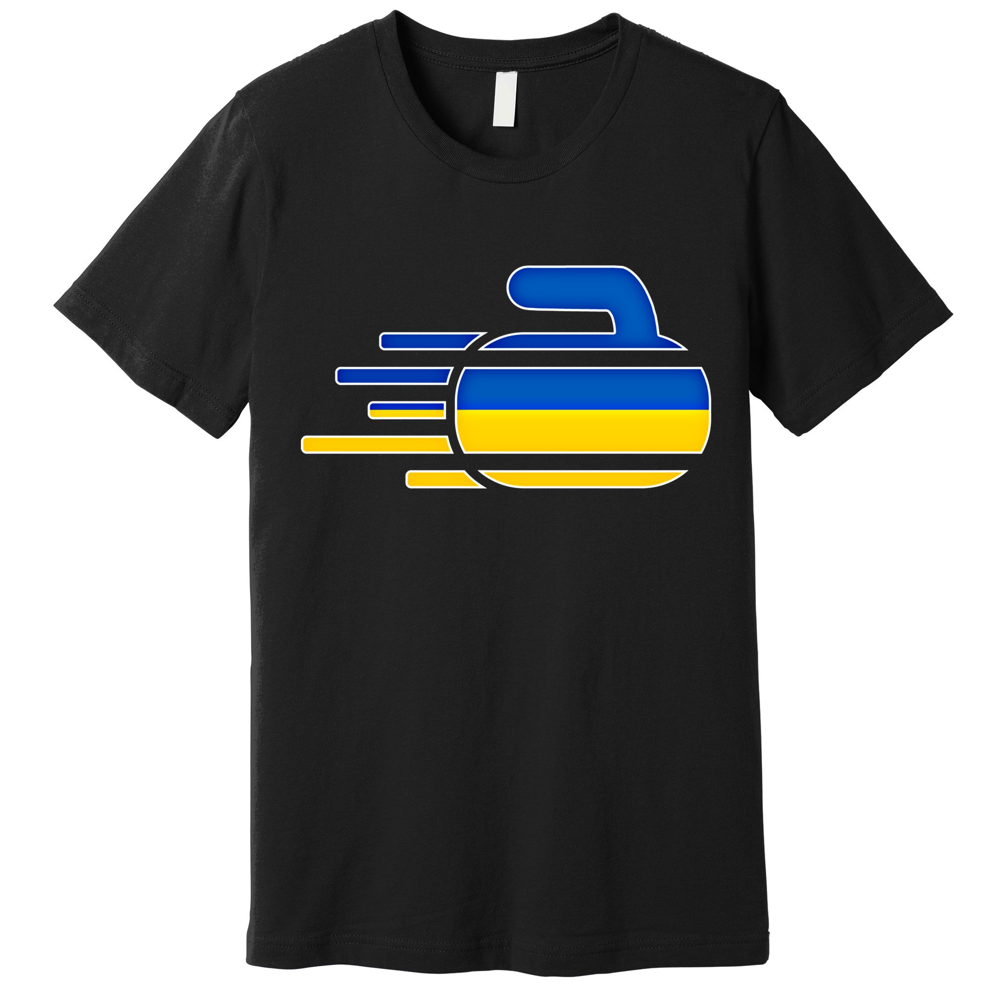 Ukraine Curling Fans Jersey Ukrainian Curlers Winter Sports Meaningful Gift Premium T-Shirt
