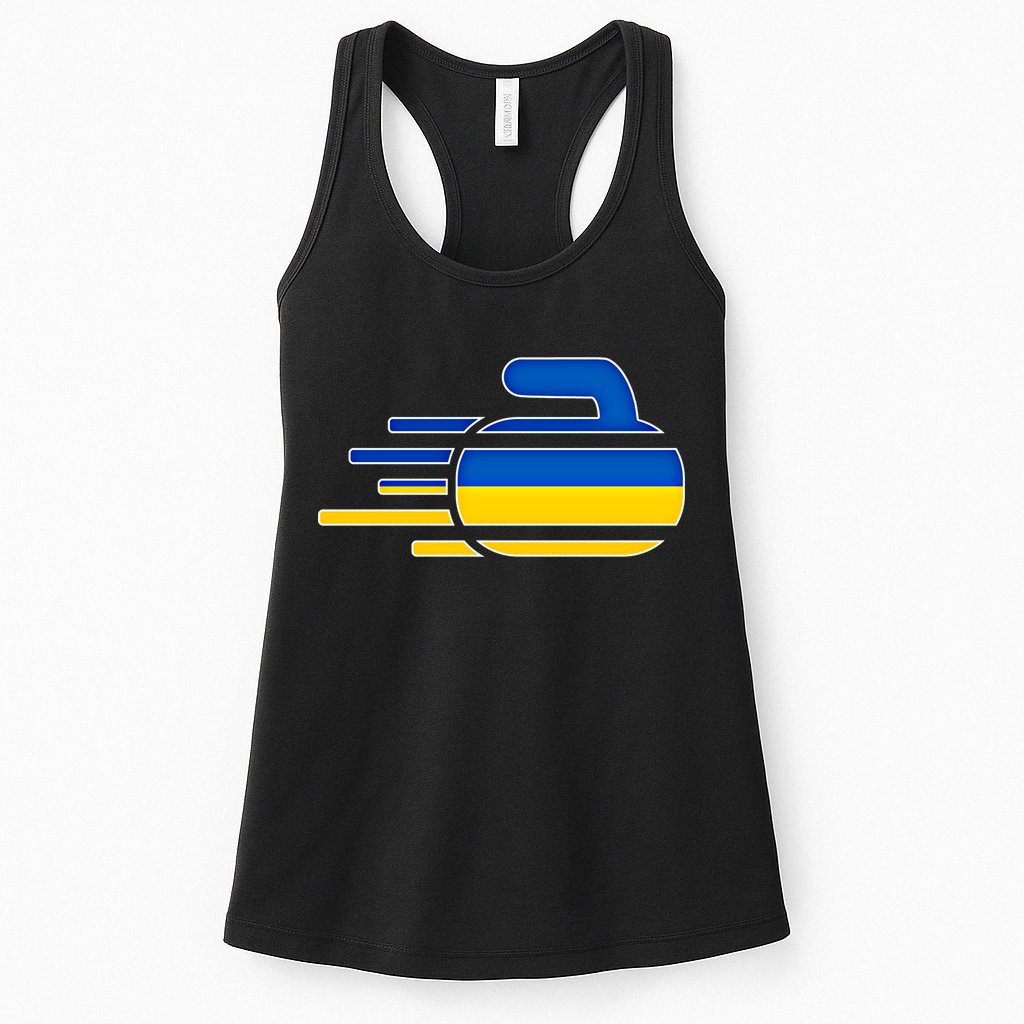 Ukraine Curling Fans Jersey Ukrainian Curlers Winter Sports Meaningful Gift Womens Tank Top