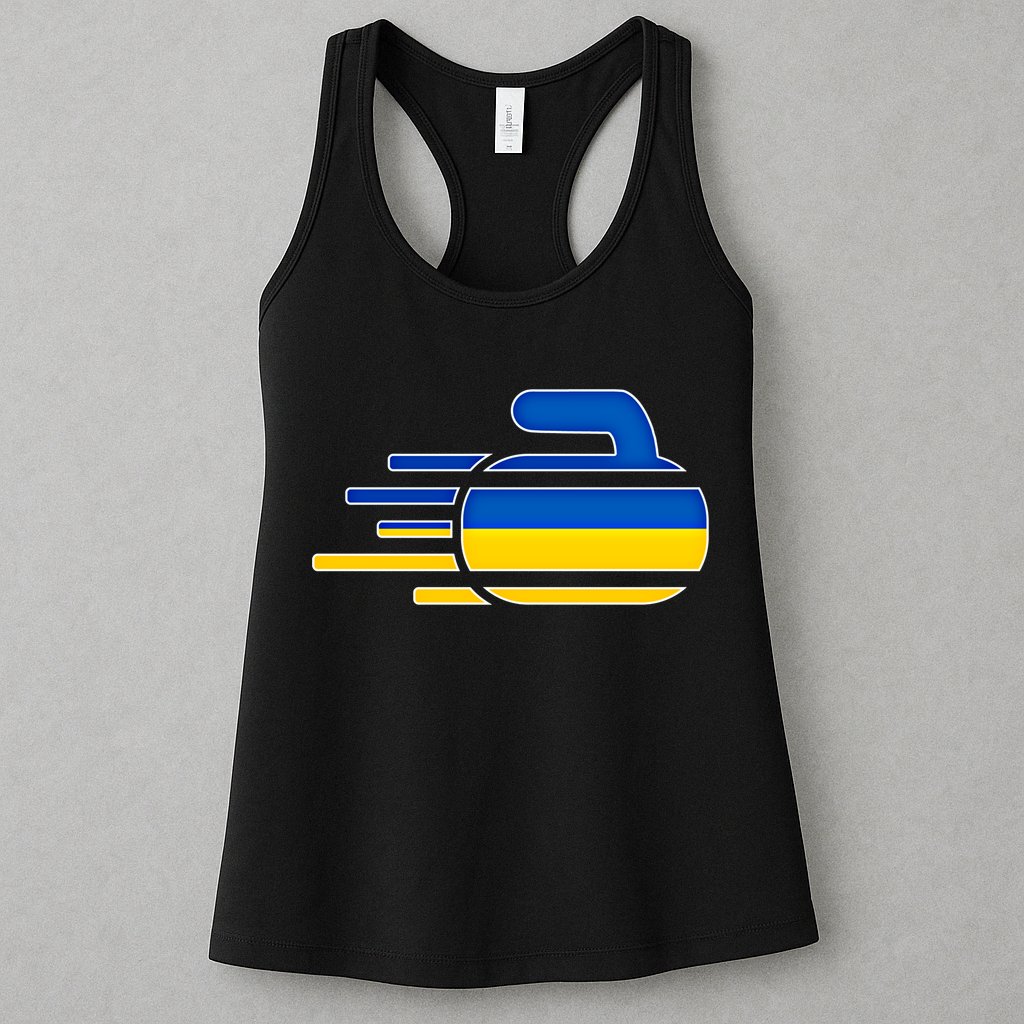 Ukraine Curling Fans Jersey Ukrainian Curlers Winter Sports Meaningful Gift Womens Tank Top