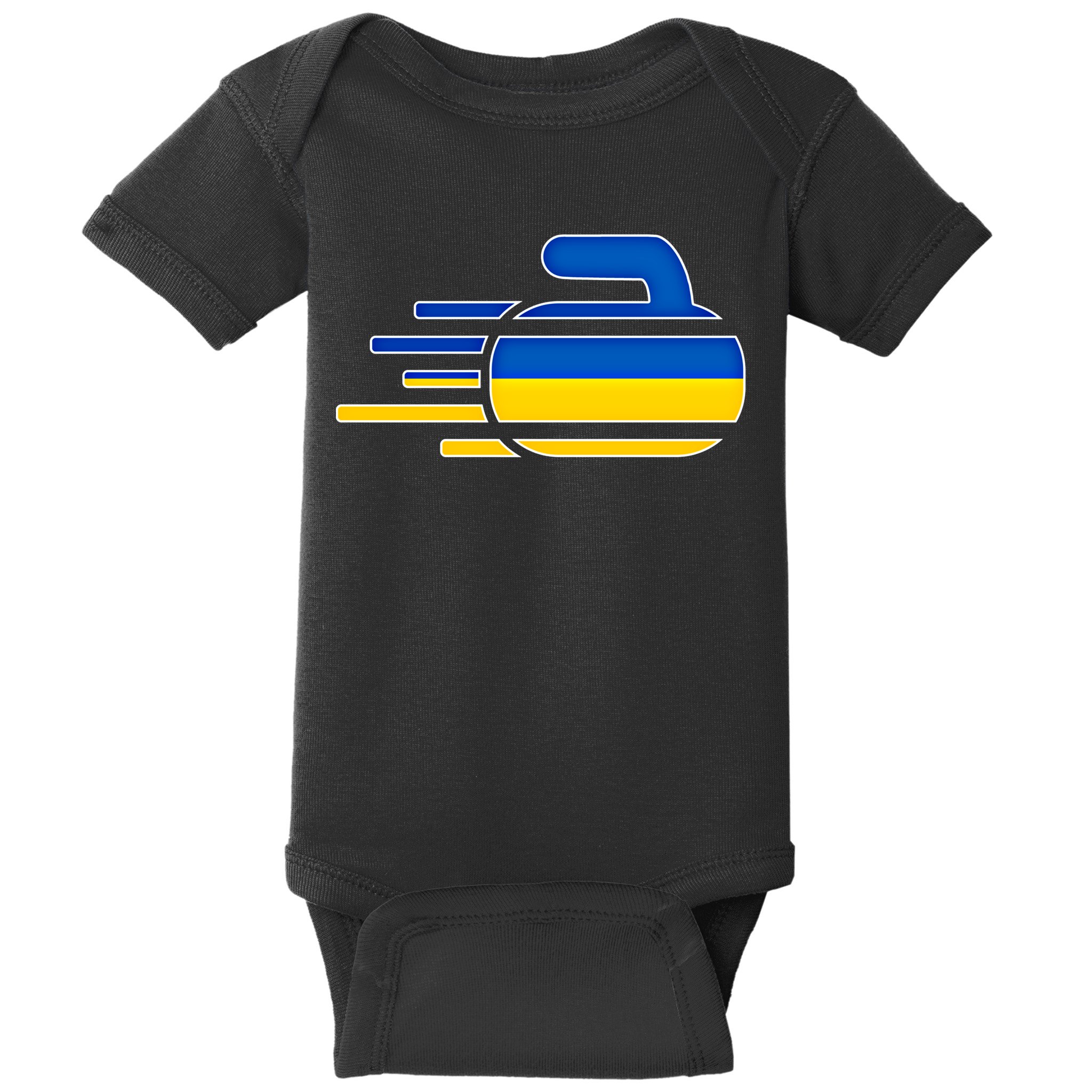 Ukraine Curling Fans Jersey Ukrainian Curlers Winter Sports Meaningful Gift Baby Bodysuit