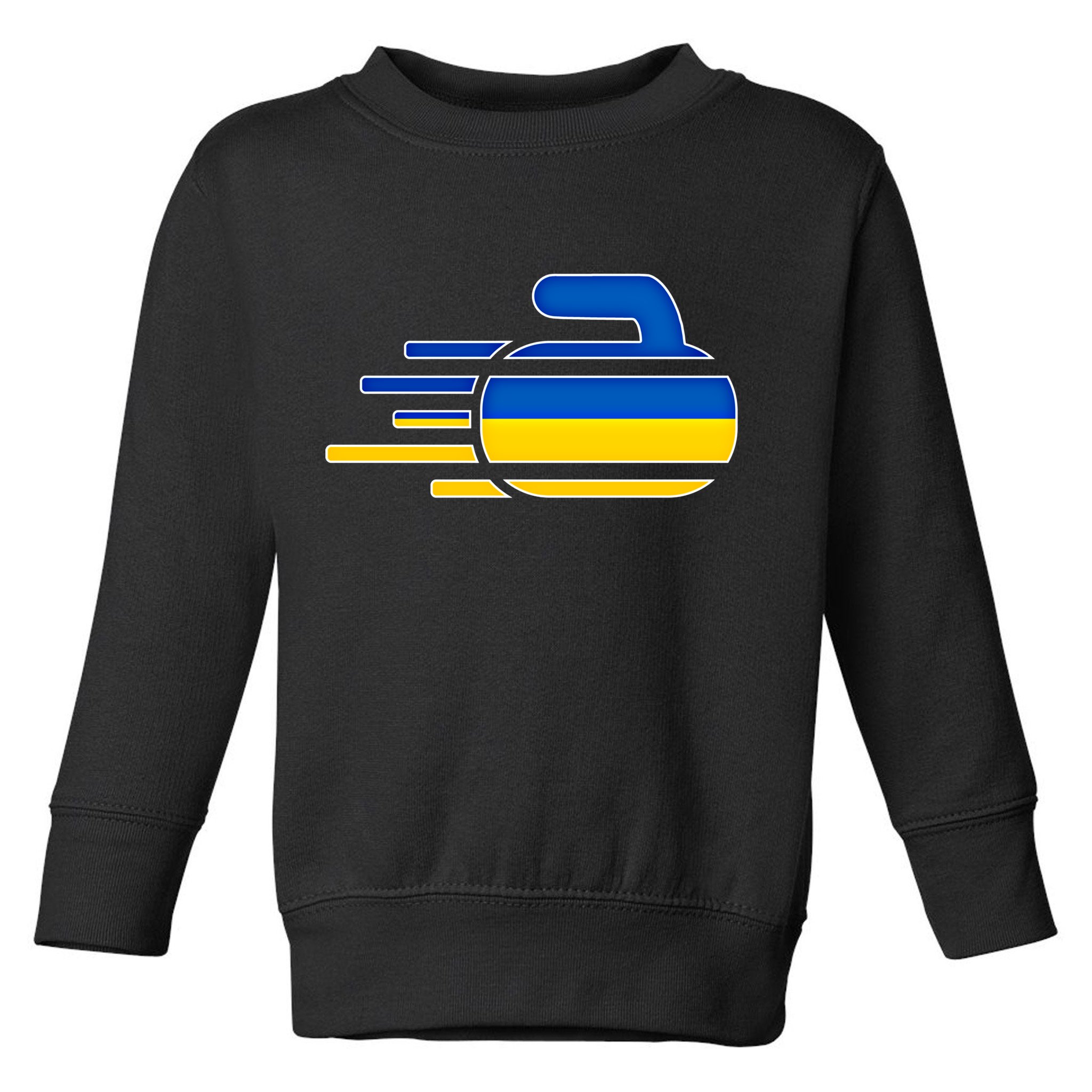 Ukraine Curling Fans Jersey Ukrainian Curlers Winter Sports Meaningful Gift Toddler Sweatshirt
