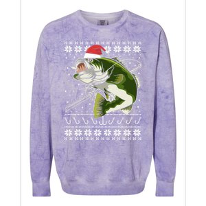 Ugly Christmas Fishing Gift Colorblast Crewneck Sweatshirt