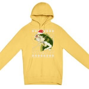 Ugly Christmas Fishing Gift Premium Pullover Hoodie