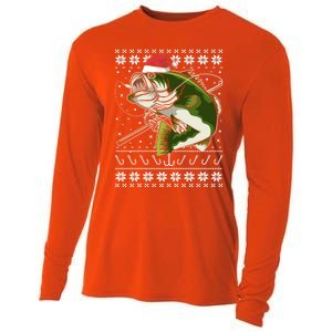 Ugly Christmas Fishing Gift Cooling Performance Long Sleeve Crew