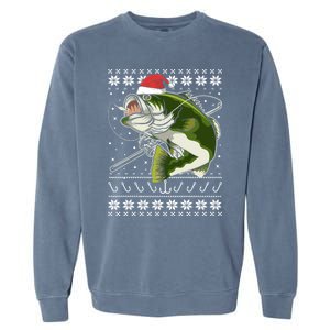 Ugly Christmas Fishing Gift Garment-Dyed Sweatshirt