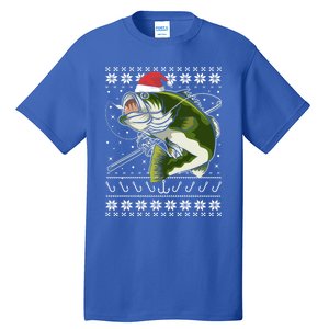 Ugly Christmas Fishing Gift Tall T-Shirt