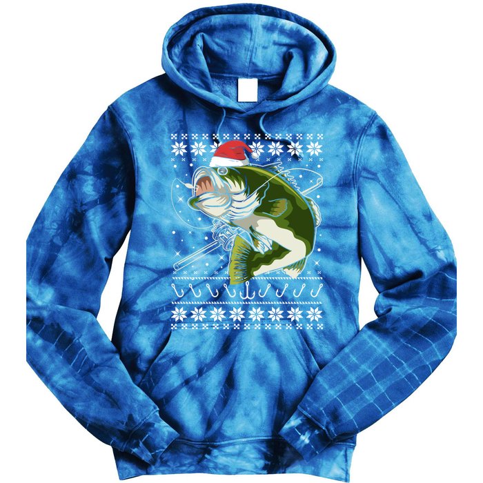 Ugly Christmas Fishing Gift Tie Dye Hoodie