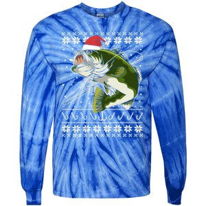 Ugly Christmas Fishing Gift Tie-Dye Long Sleeve Shirt