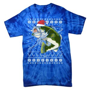 Ugly Christmas Fishing Gift Tie-Dye T-Shirt