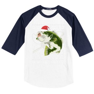 Ugly Christmas Fishing Gift Baseball Sleeve Shirt