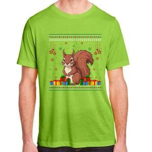 Ugly Christmas Funny Squirrel Lovers Xmas Holiday Gift Adult ChromaSoft Performance T-Shirt