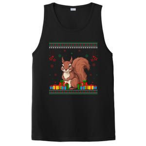 Ugly Christmas Funny Squirrel Lovers Xmas Holiday Gift PosiCharge Competitor Tank