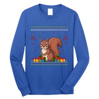 Ugly Christmas Funny Squirrel Lovers Xmas Holiday Gift Long Sleeve Shirt