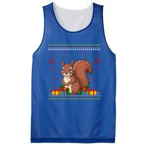 Ugly Christmas Funny Squirrel Lovers Xmas Holiday Gift Mesh Reversible Basketball Jersey Tank