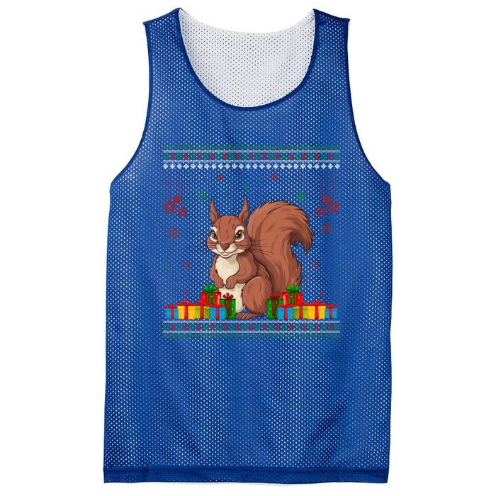 Ugly Christmas Funny Squirrel Lovers Xmas Holiday Gift Mesh Reversible Basketball Jersey Tank