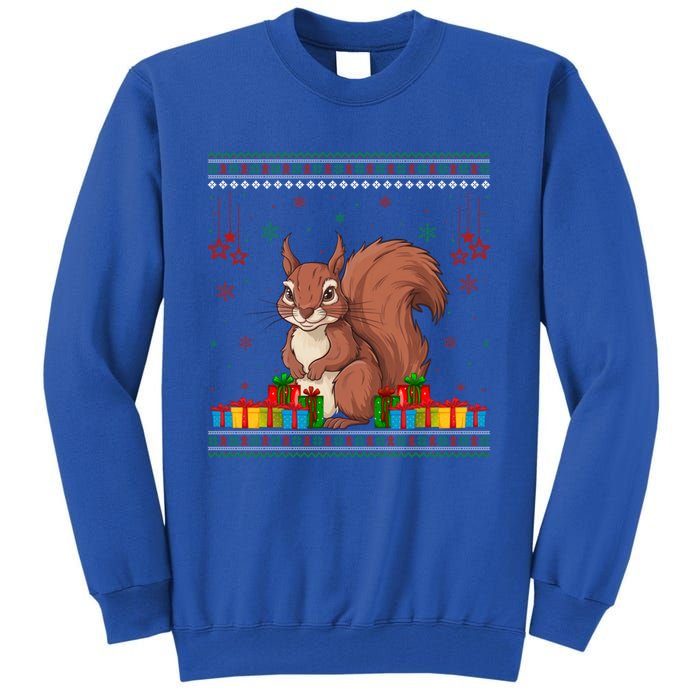 Ugly Christmas Funny Squirrel Lovers Xmas Holiday Gift Tall Sweatshirt