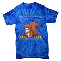 Ugly Christmas Funny Squirrel Lovers Xmas Holiday Gift Tie-Dye T-Shirt