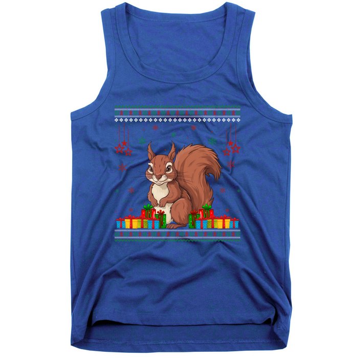 Ugly Christmas Funny Squirrel Lovers Xmas Holiday Gift Tank Top