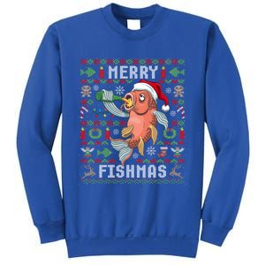 Ugly Christmas Fish Merry Fishmas Christmas Gift Sweatshirt