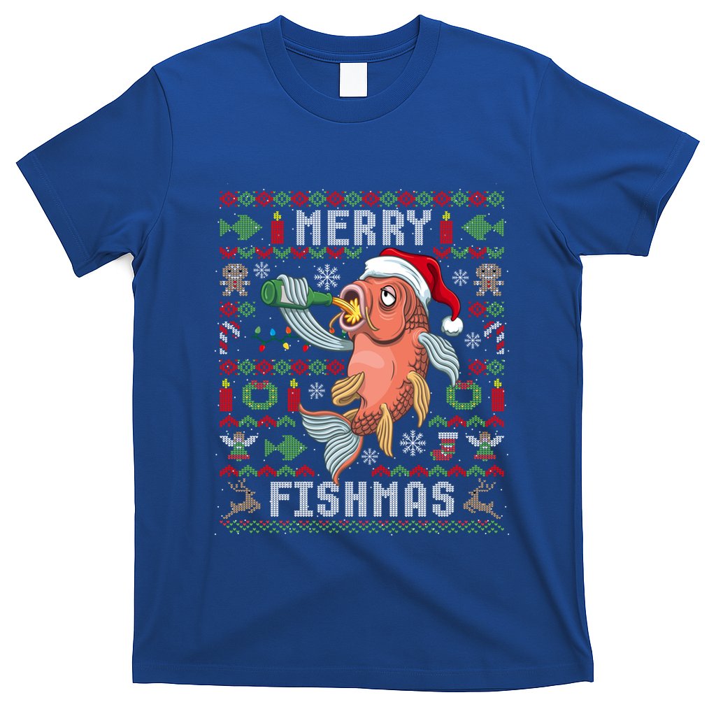 Ugly Christmas Fish Merry Fishmas Christmas Gift T-Shirt
