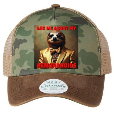 Unhinged Cringe Funny Hemorrhoids Inappropriate Embarrassing Legacy Tie Dye Trucker Hat