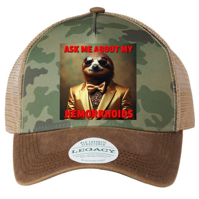 Unhinged Cringe Funny Hemorrhoids Inappropriate Embarrassing Legacy Tie Dye Trucker Hat